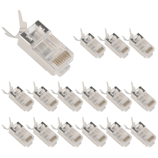 Rj45-kontakt Cat7 8p8c Modulær Ethernet-kabelhodeplugg for nettverk Rj 45 Cat7 Crimp-kontakt