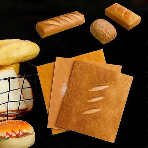 Presentpapper med brödform, Nteressant förpackningsmönster Kraftpapper 6PCS