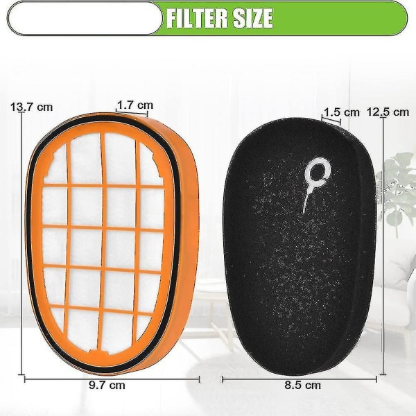 4-pakke filtre for Philips Speedpro Max Aqua håndholdt