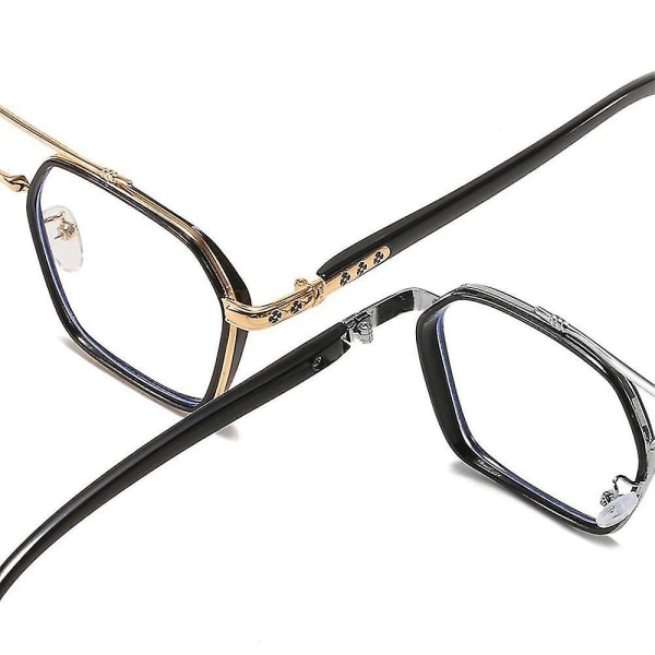 Naisten anti-siniset vaaleat lasit mustat estävät lasit tietokoneen silmälasit ylikokoinen kehys