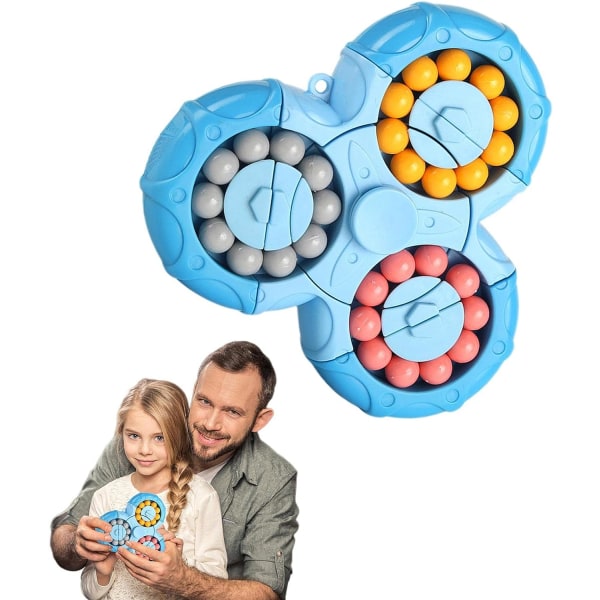 Kuusipuolinen pyörivä sormi Rubikin kuutio-Kuusipuolinen puristussormi Pyörivä lelu-palapeli Dekompressiopulmapelit Sensoriset lelut (sininen) blue