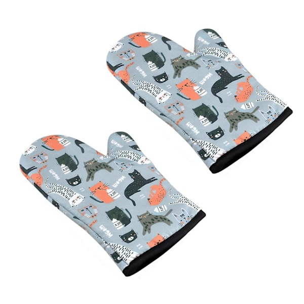 Ugnshandskar, grytlappar, ugnshandskar, värmebeständiga, 2-pack