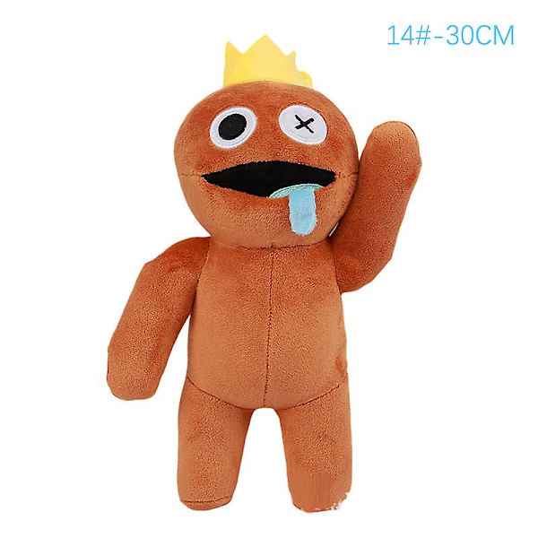 Rainbow Friends pehmolelut Siniset hirviö Pehmeä pehmolelu lapsille Faneille Brown Waving Slobber