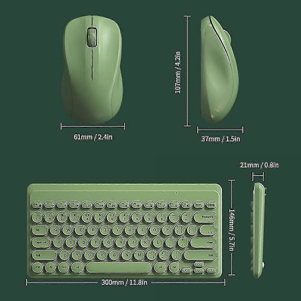 Trådlöst tangentbord och mus-kombination Ultra Slim Ergonomisk USB-tangentbord och mus-kombination Tysta tangenter Energisparande kit för Windows-dator Skrivbord Botao