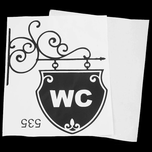 Luovat mustat WC-tarrat Luovat seinätarrat WC Kylpyhuone WC-seinä