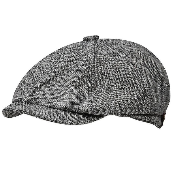 Sboy Hatter Beretlue Flatlue Unisex Vill Åttekantlue 8 Panel Ullblanding Gatsby Ivylue for Menn Dark Gray