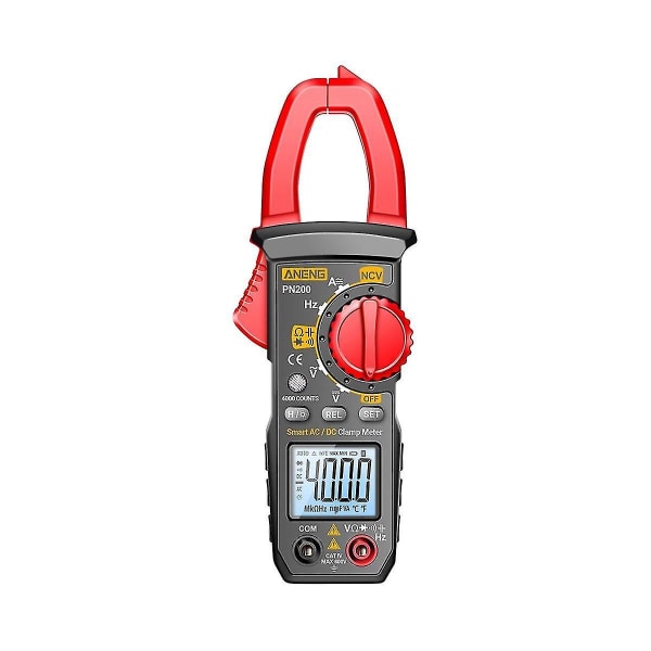 Pn200 Digitalt Tangamperemeter DC/AC 600A Strøm 4000 Tællinger Multimeter Amperemeter Tester Bil Hz Kapacita