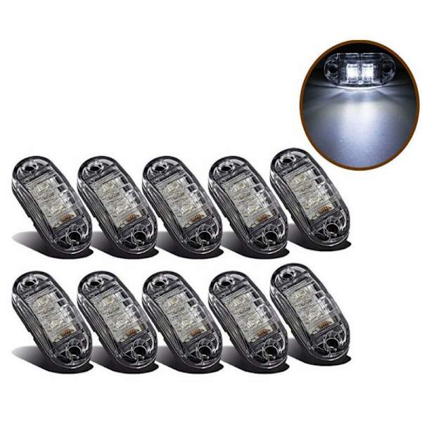 10 stk varsellys LED tåkelys tilhenger lastebil LED sidemarkør green