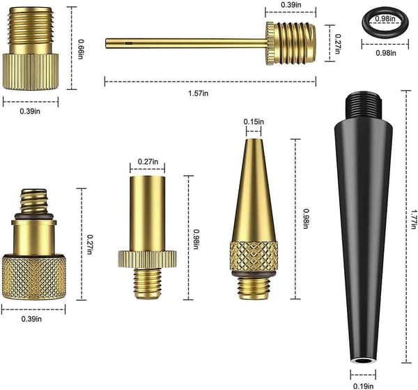 24 stk. Messing Cykelpumpe Adapter Sæt - Ventil Adapter Konverter Kit