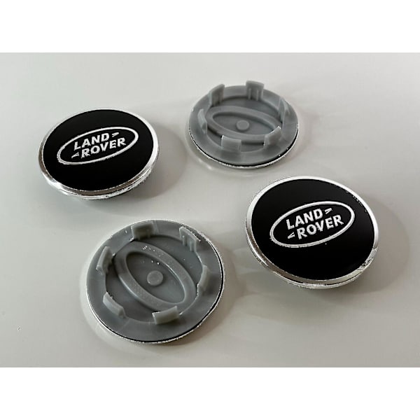 4 x Land Rover centerhjulkapsler Sort Range Rover Sport Evoque Velar Discovery 63mm