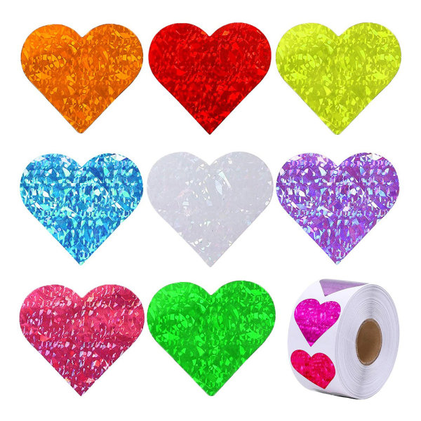 500 st hjärtformade dekorativa klistermärken kärleksdekoration klistermärken hjärtlappar för Alla hjärtans dag scrapbooking Style-2