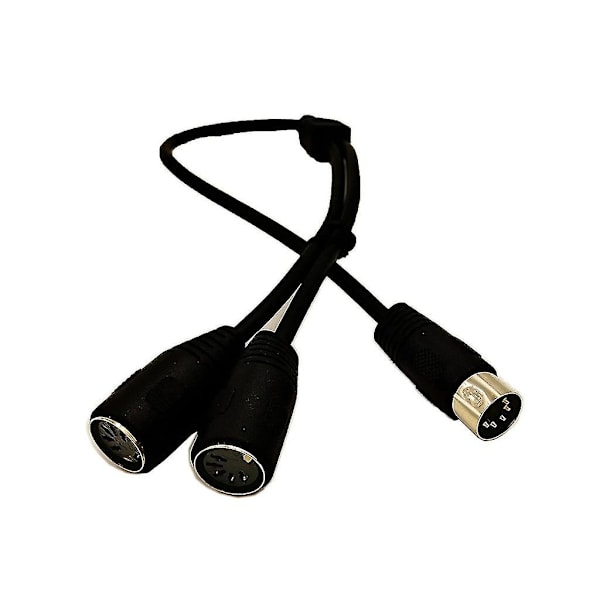 19,6\" Din 5-polet Splitter Y-adapterkabel Midi 5-polet Han til Dobbelt Din-5 Hun-yu