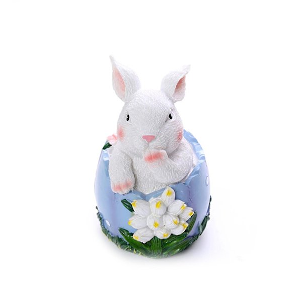 Påskehare Figur Resin Statue Til Blomsterkrukke Forår De