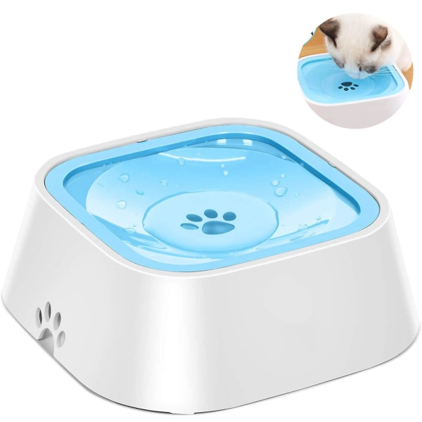 Hundskål Hund Vatten Skål Spillfri Husdjur Vatten Skål Långsam Vatten Matare Hund Skål Halkskydd Husdjur Vatten Dispenser Matare Skål För Hundar Och Katter blue