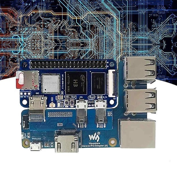 Zero To Pi3 -sovitin + kehityskorttipaketti RJ45 Ethernet -portin ja 4 USB -keskittimen kanssa Banana Pi -m2 Zerolle