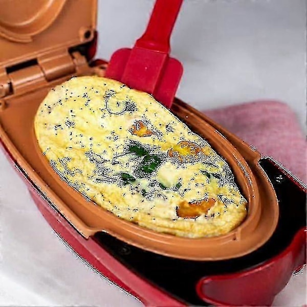 Omeletpande - Bærbar elektrisk stegeplade - To pladers omeletpande med non-stick belægning