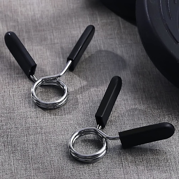 Barbell Clamp Barbell Clamp Spring Clamp Collar Til Barbell Spring Lock Collar Vægtløftning Styrketræning Fitness (sort) (4stk)