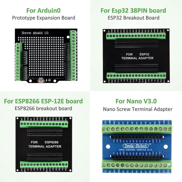 Esp32 Breakout Board Gpio 1 Into 2 kompatibel med Nodemcu-32s Lua 38pin Gpio Expansion Board
