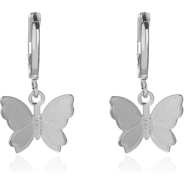 Fjärilsörhängen Elegant Animal Dangle Charm Örhängen Fjäril Huggie Drop Örhängen För Kvinnor Flickor