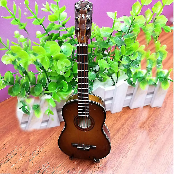 Miniatyr Treakustisk Gitar Musikk Instrument