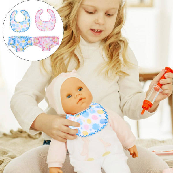 2 sett Nyfødte gutteklær Babydukkeklær Gjenbrukbare dukkebleier Ny dukke  bleiedukkesmekker Dukker Klærtilbehør b2f4 | Fyndiq