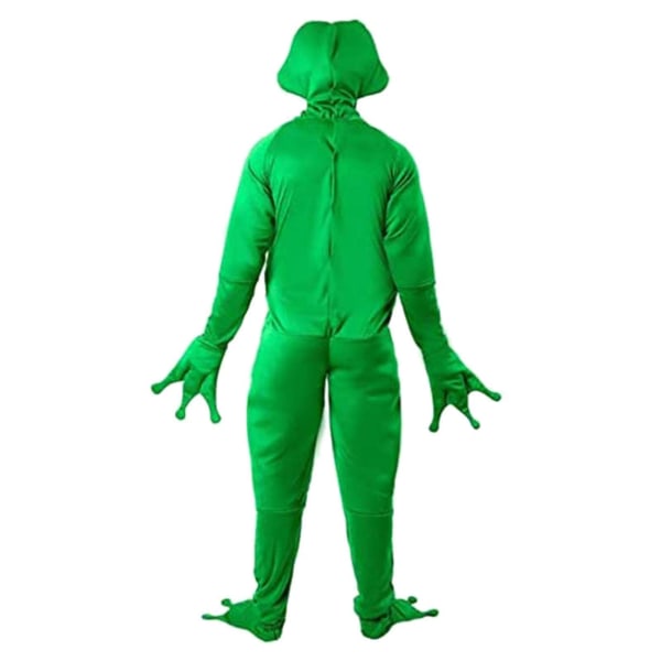 Mænd Halloween Frog Kostume, Jumpsuit med åbent ansigt Bodysuit Cosplay Frog Kostume Kvinder Sjovt tøj L