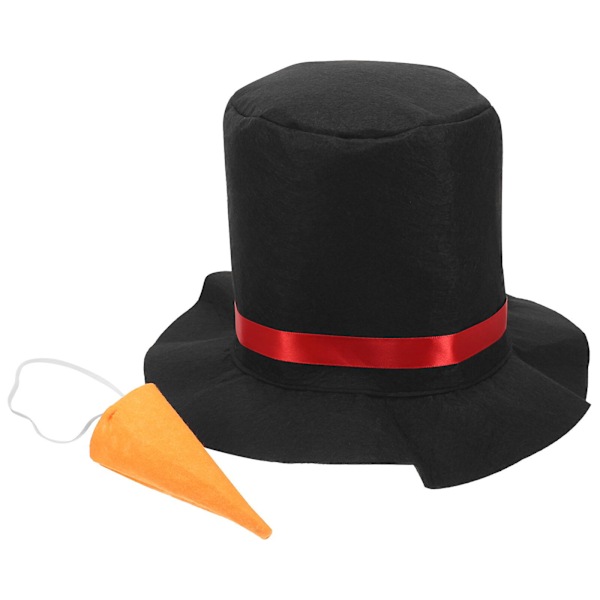 1 Sæt Cosplay Snemand Hat Snemand Cosplay Kasket Og Næse Genanvendelig Hat Julefest Gave