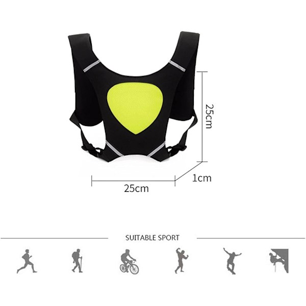 Cykelcykel ljusväst, laddningsbar ryggsäcks säkerhetsljus widget med 4 signaler | Nattcykling säker väst gåva för kvinnor, män