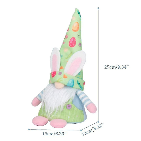 Påskhare Gnome Belysning Plyschdocka Ansiktslös Dvärg Prydnad