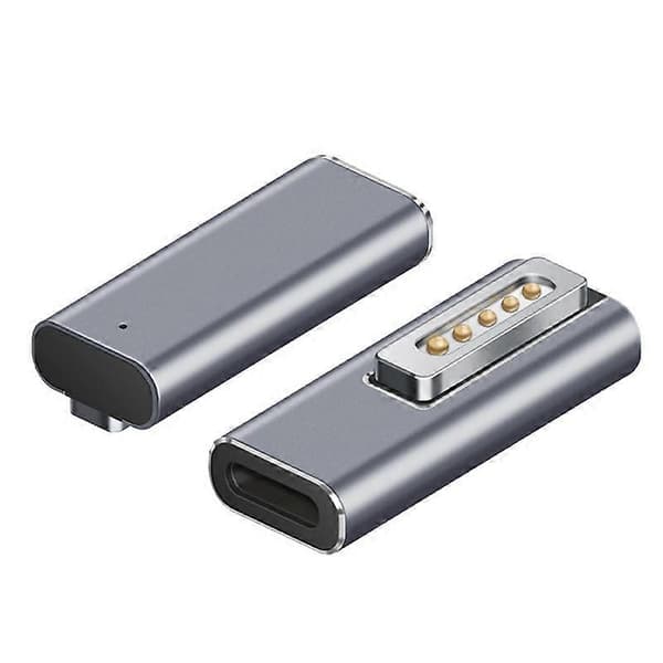 Magnetisk USB C Adapter Type C/DC5521 til 2-kontakt PD Hurtigladeadapter for Air/Pro
