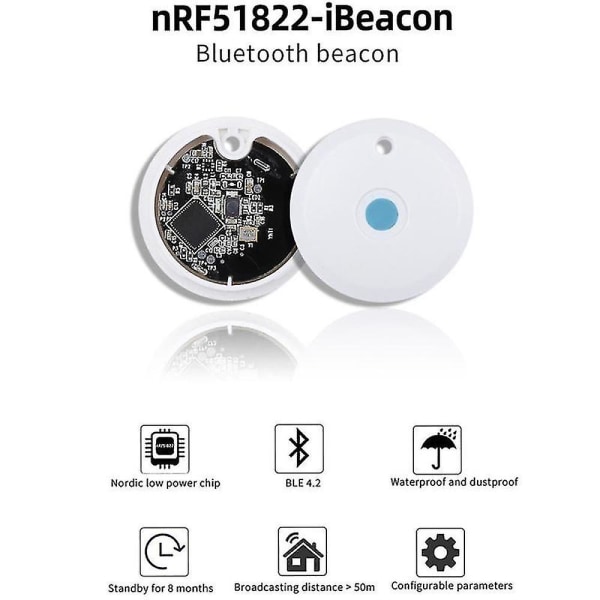 Nrf51822 Bluetooth modul Ibeacon Basstation Positioning Beacon Närfältspositionering med skal