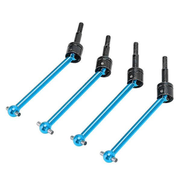 4 st Rc Metall Universal Cvd Drivaxel Set För Tamiya Tt02b 1/10 Rc Bil Uppgradering Delar Blå