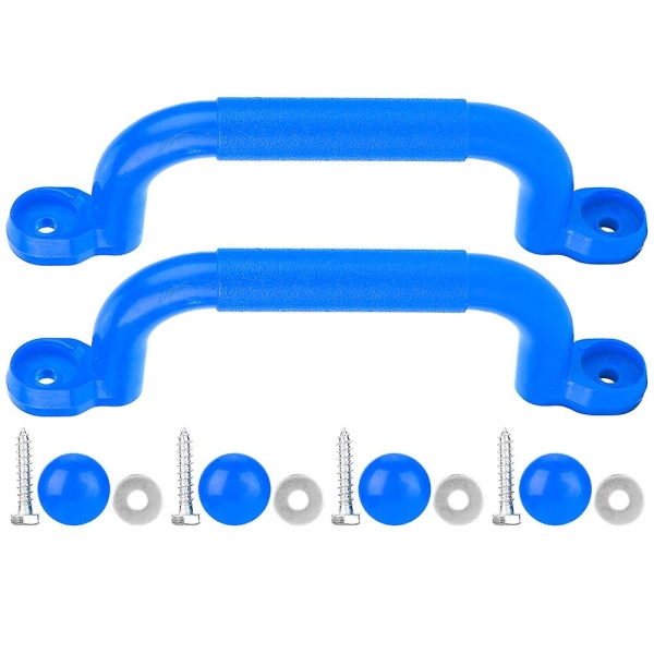 Et par plastik til børn Legeplads Sikkerhed Skridsikkert håndtag Gyngelegetøjstilbehør (blå)