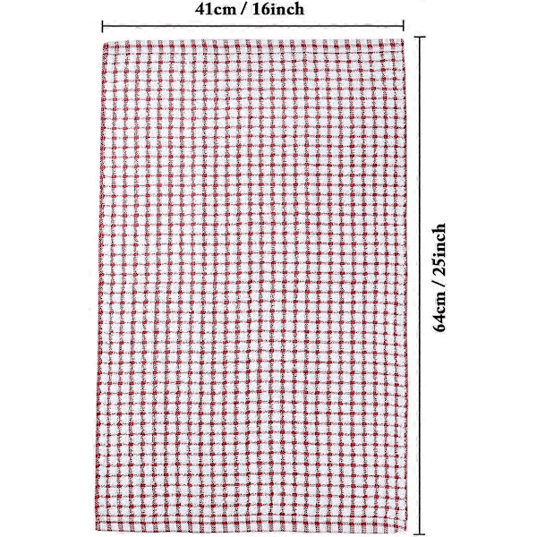 Disktrasor för köket, 40 cm x 63 cm Bulk Bomullsdisktrasor, 6-pack Diskhanddukar för Torkning av Disk, Köksdukar och Disktrasor
