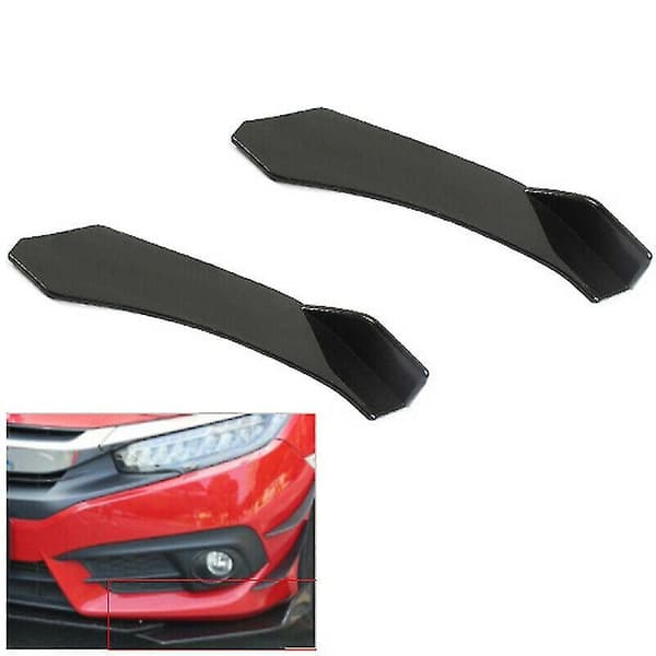 2 stk Bilskuffe Bumper Lip Splitter N Abs Spoiler