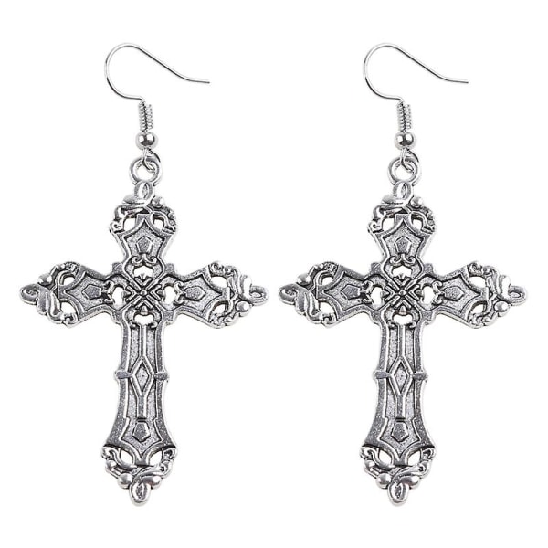 Jesus Cross Dangle Drop Earrings Gotiske øredobber Vintage Punk smykker  Valentinsfest Bursdagsgave For kvinner Jenter eef2 | Fyndiq