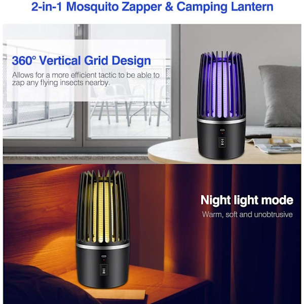 Bug Zapper, UV Fly Zapper Elektrisk Myggdödande Lampa, Rec