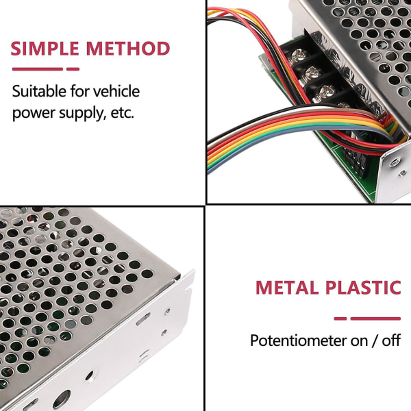 Dc 10-55v 60a Dc Motor Speed Controller Pwm 12v 24v 48v 2000w Max 100a Reversibel Potentiometer Til/