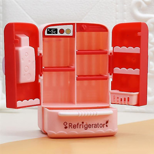 1:18 Mini Simulaatio Mini Kaksiovinen Jääkaappi Dekoratio