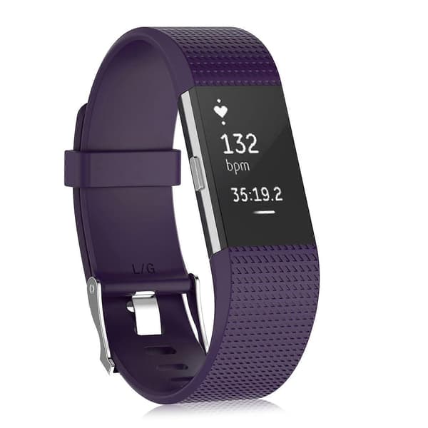 Justerbart silikonarmbånd med metallspenne for Fitbit Charge 2