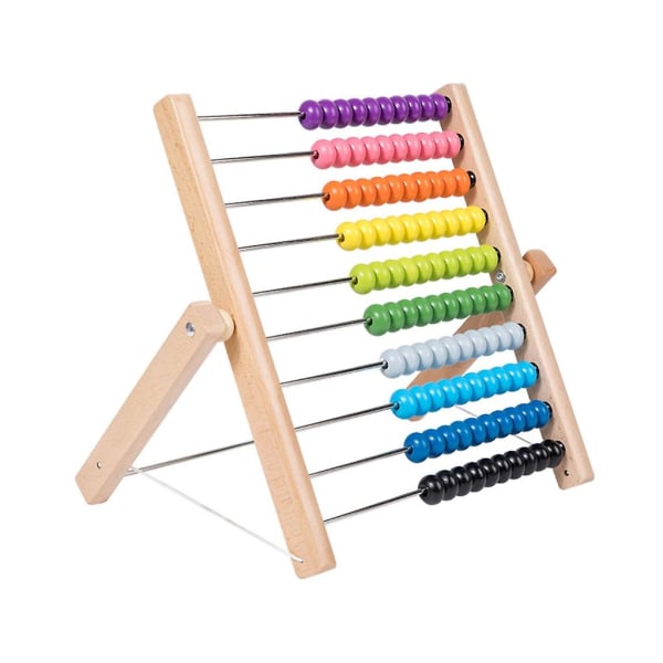 Wood Abacus Math Räkneleksak med 100 pärlor Lärnummer för toddler