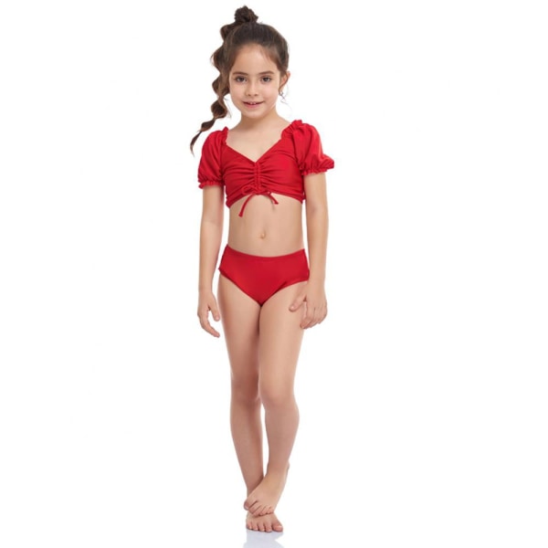 Teenager piger todelt leopard badedragter piger Tankini badedragter 6- Red 150