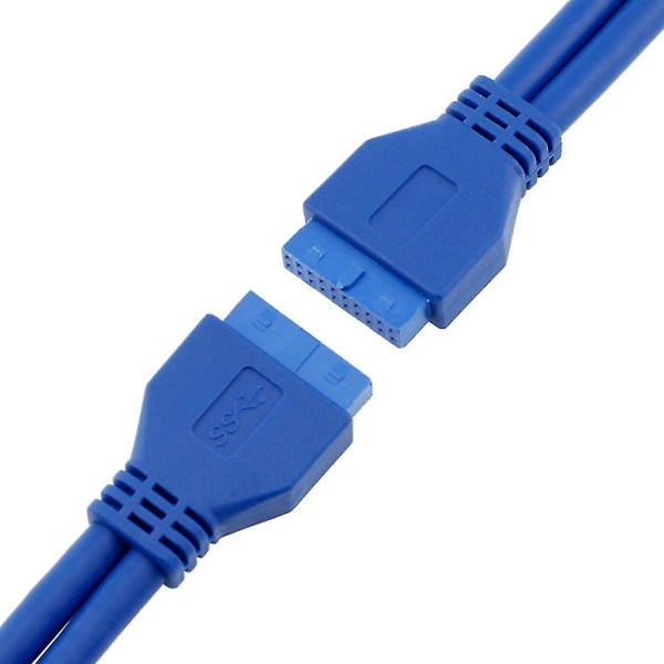 USB 3.0 moderkort 20-stifts hona till hona förlängningskabel 50cm/19.7in  blå 5517 | Fyndiq