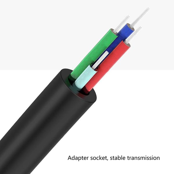 1,5m/3m Længde 3,5mm Han til 2RCA Hun Jack Stereo Aux Lydkabel Y Adapter
