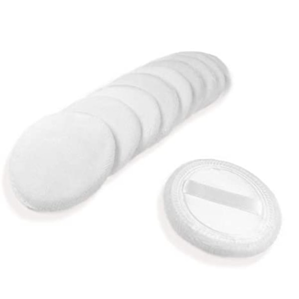 10 stk Powder Puff Bomull Kosmetisk Powder Makeup Puffs Pads Makeup med white *10