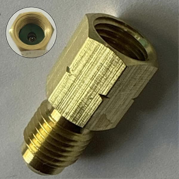 R32 Kølemiddel Messingadapter, 1/4\" Hun Til 1/4\" Han Omvendt Gevindfitting