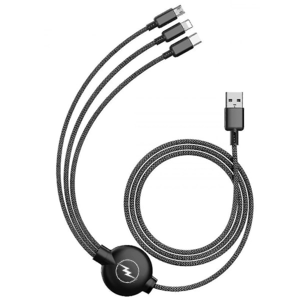 Multi , Upworld USB kabel 3,2 fot 3-i-1 Premium nylon flera USB -snabbladdningssladdar Typ