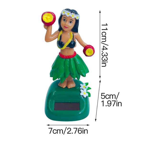 Solar Apple Flower Cartoon Risting Head Doll Bildekorasjon Kreativ gave Barneleke Hawaiian Girl