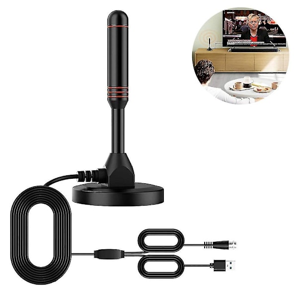 Digitaalinen HDTV-antenni - Mukana magneettijalusta ja koaksiaalikaapeli