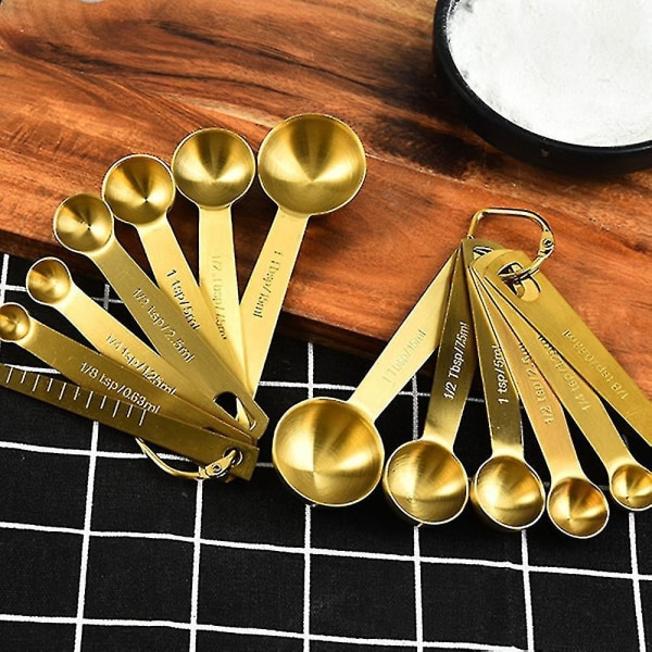 7 st/set Mätssked Rostfritt Stål Mätkopp Kaffe